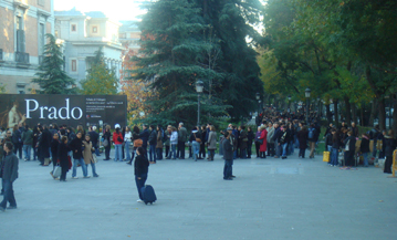 The queue at the Prado in Madrid