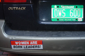 Women Are Born Leaders bumper sticker