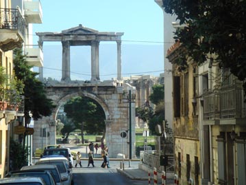 The surprise at the end of the street is the Acropolis