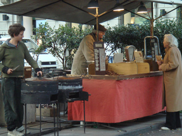 Chestnut vendor in Zurich
