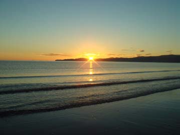 New Zealand sunset over the Tasman Sea
